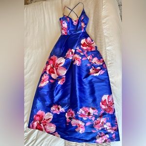 BY & BY FLOWERY PROM DRESS OR GOWN